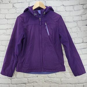 Free Country Jacket Womens‎ Sz S Purple Soft Shell Hooded Hiking